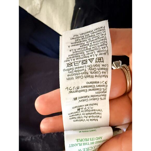 J.Crew | NWT 5" pleated heritage chino short in Navy | Sz 4 - Picture 10 of 11